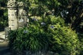 Ancient gates in the Park of Sao Roque in the eastern part of the city of Porto, Portugal. Royalty Free Stock Photo