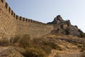 Ancient Genoese fortress wall in Crimea Republic , Russia Royalty Free Stock Photo