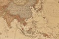 Ancient geographic map of Asia