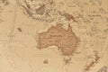 Ancient geographic map of Oceania Royalty Free Stock Photo
