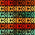 Ancient geometric seamless pattern with grunge effect