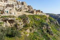 The ancient ghost town of Matera Sassi di Matera in beautiful