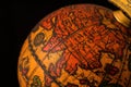 Ancient globe with East Asia