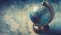 Ancient globe full on the old map background Royalty Free Stock Photo