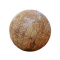 Ancient globe, isolated Royalty Free Stock Photo