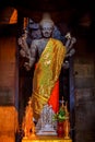 Ancient God Vishnu statue at Angkor Wat, Siem Reap, Cambodia