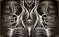 Ancient Gods of Egypt in the dark gothic, biomechanical style