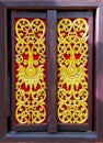 Ancient Gold carving wooden windows