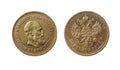 Ancient gold coin Royalty Free Stock Photo