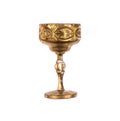 ancient gold cup for wine Royalty Free Stock Photo