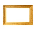 Wood gold frame Royalty Free Stock Photo