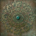 Ancient gold mandala