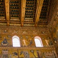 Ancient gold mosaic in Cefalu cathedral