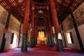 Ancient golden Buddha inside Thai temple