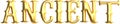 Ancient golden text , 3d rendering