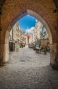 Ancient gothic archway and St Mary\'s Gate in Old Town in Gdansk