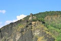 Ancient Gothic castle of Strekov on top of a high cliff Royalty Free Stock Photo