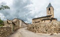 Gothic stone Church of St Vicenc de Cerdanya, Catalonia region Royalty Free Stock Photo