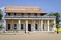 Ancient Governers bungalow near Danish fort in Tranquebar, Tamil Nadu, India Royalty Free Stock Photo