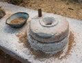 Ancient grain grinding millstones