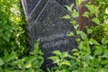Borovsk, Russia - June 2019: Ancient gravestone