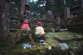 Ancient Gravestones with Jizo Statues in Okunoin Cemetery, Koyasan, Japan Royalty Free Stock Photo