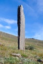 Ancient gravestones in the steppes of the Altai Royalty Free Stock Photo