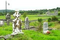 Ancient lichen covered Celtic gravestones