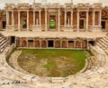 Ancient Greco-Roman Theater in ancient city Hierapolis near Pamukkale, Turkey Royalty Free Stock Photo