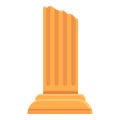 Ancient greece column icon cartoon vector. Greek history Royalty Free Stock Photo