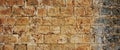 Ancient Greece, Egypt, Rome Wall. Worn Stone laying Old Brickwork Construction Textured Wallpaper Web Banner Interior Royalty Free Stock Photo