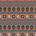 Ancient greece pattern flat color design
