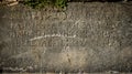 Ancient Greek Alphabet on stone block, Nicaea Iznik, Bursa,Turkey. Clean inscription Royalty Free Stock Photo