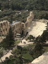 An ancient Greek amphitheatre in Athens Royalty Free Stock Photo