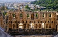 Ancient Greek Theatre of Herodes Atticus, Athens, Greece Royalty Free Stock Photo