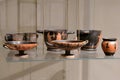 Ancient Greek Black Painted Terracotta Bowls and Dishes, Palazzo Blu, Pisa, Italy