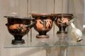 Ancient Greek Black Painted Terracotta Bowls, Palazzo Blu, Pisa, Italy
