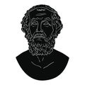 Bust of the Greek poet Homer. Royalty Free Stock Photo