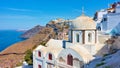 Thera town in Santorini island Royalty Free Stock Photo