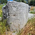 Ancient Greek Epigraph at Apollon Temple near Aydin province Turkey