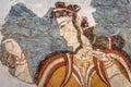 Ancient Greek fresco of woman Royalty Free Stock Photo