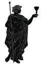 Ancient Greek god Dionysus. Royalty Free Stock Photo