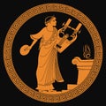 Ancient Greek god . Royalty Free Stock Photo