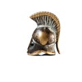 Ancient Greek Helmet Spartan Style Isolated Royalty Free Stock Photo