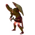 Ancient Greek Hoplite Soldier Defending Himself