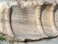 Ancient Greek Inscription, Theatre of Dionysus, Athens, Greece Royalty Free Stock Photo