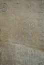 The ancient Greek inscriptions displayed at the British Museum used to record and commemorate events and transactions Royalty Free Stock Photo