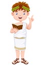 Ancient greek man cartoon Royalty Free Stock Photo