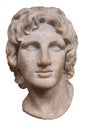 Ancient greek marble head of Alexander the Great