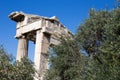 Ancient Greek marble pillar in Athens Royalty Free Stock Photo